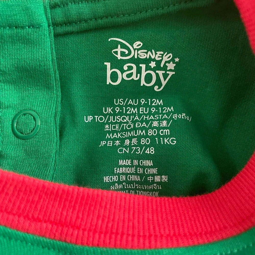 NEW Walt Disney Parks Infant & Toddler Mickey Mouse Elf‎ Pajamas w/ Ears Hat